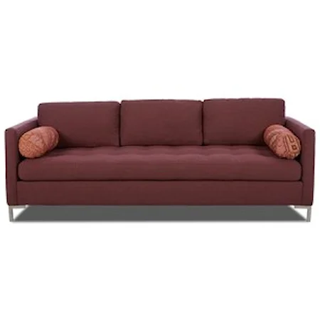 Klaussner Tufted Seat Contemporary Sofa 